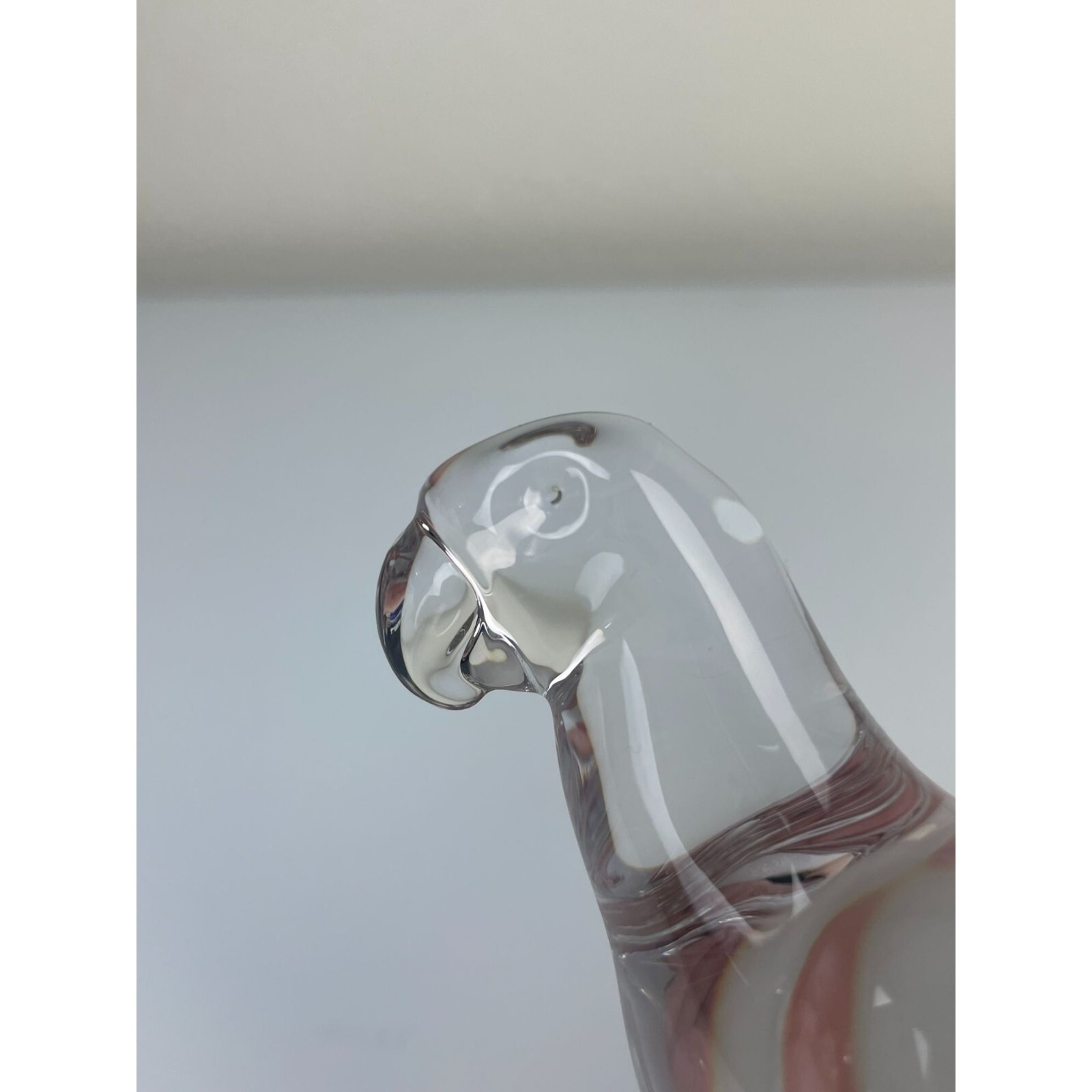 Baccarat Fine Crystal Parrot Bird Figure Made in France Luxury Clear Glass