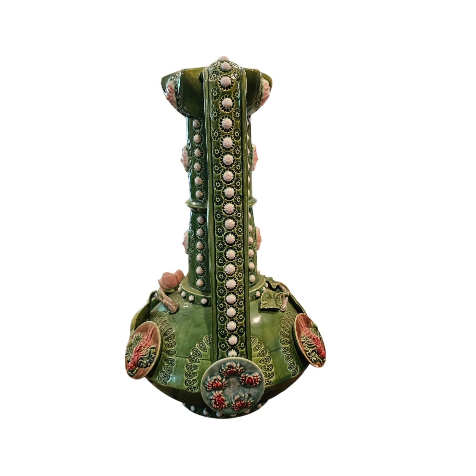 Vintage Bordallo Pinheiro Fantasia Jug Caldas da Rainha Faience Portugal
