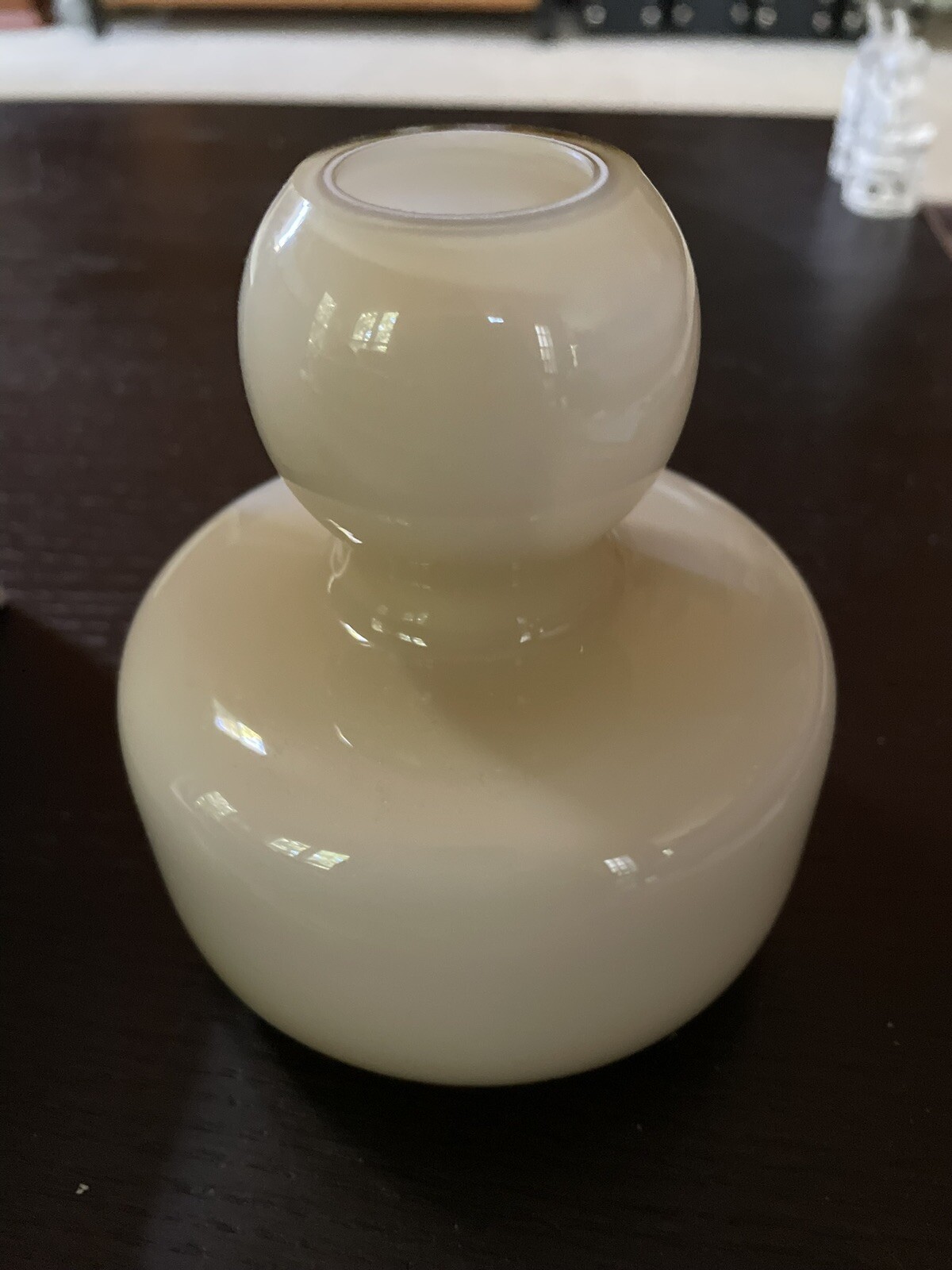 MARIMEKKO Vase Color FUDGE Mouth Blown Glass Sculpture FINLAND 4.3” HTF
