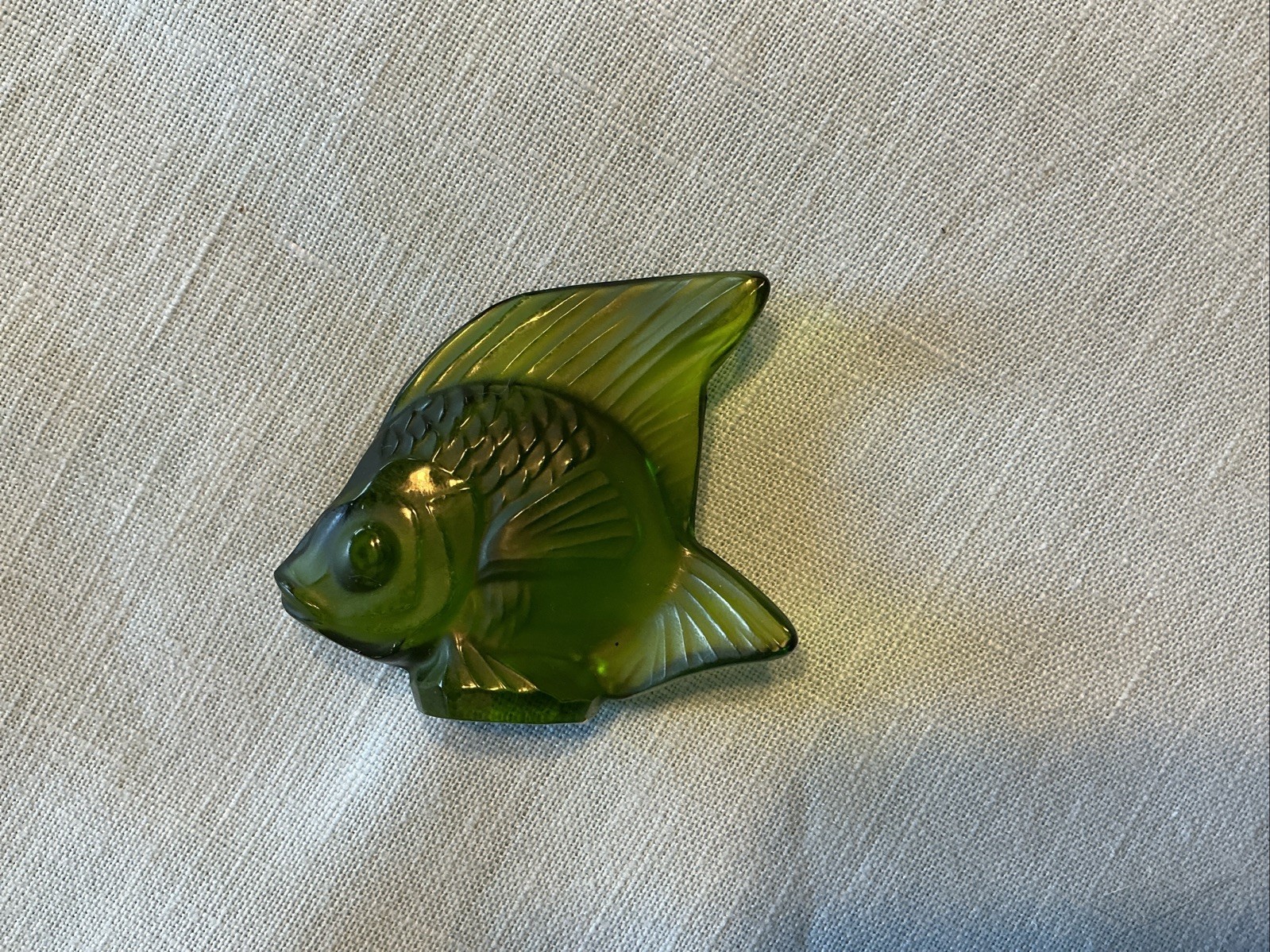 Lalique France Small Green Fish