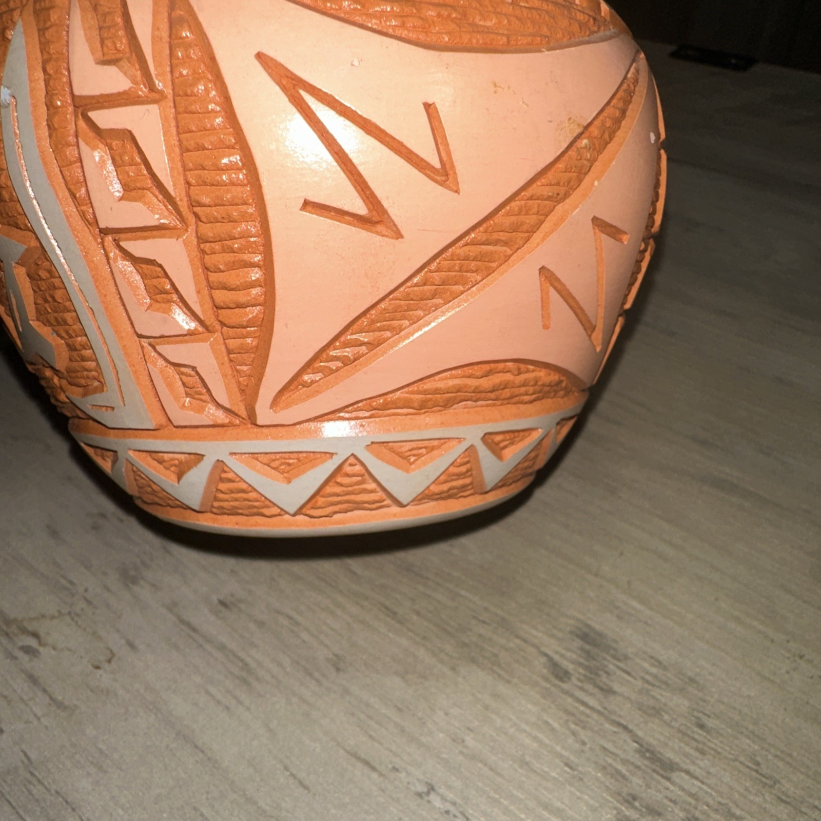 Laguna New Mexico Art Pottery Vase made & signed by P.K. Lucario 1993
