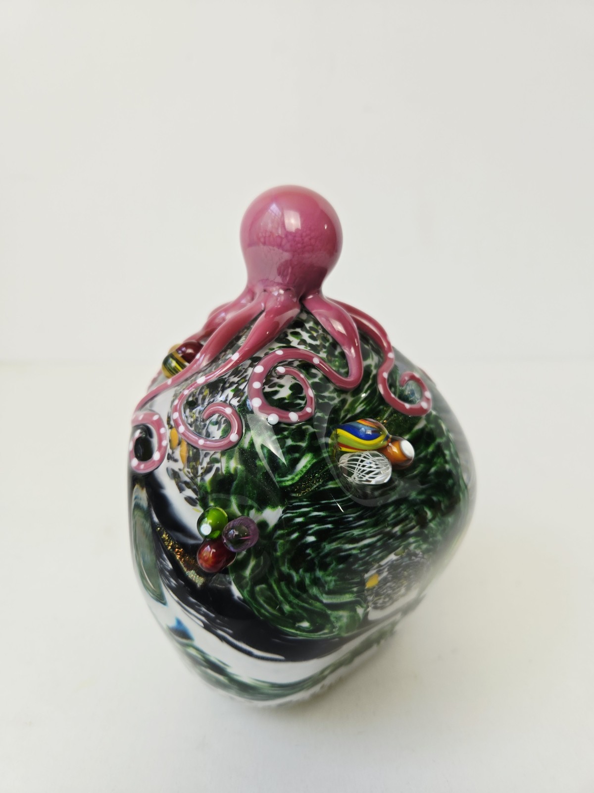 Glass Eye Studio paperweight octopus ocean nautical year 2000 5 1/2″