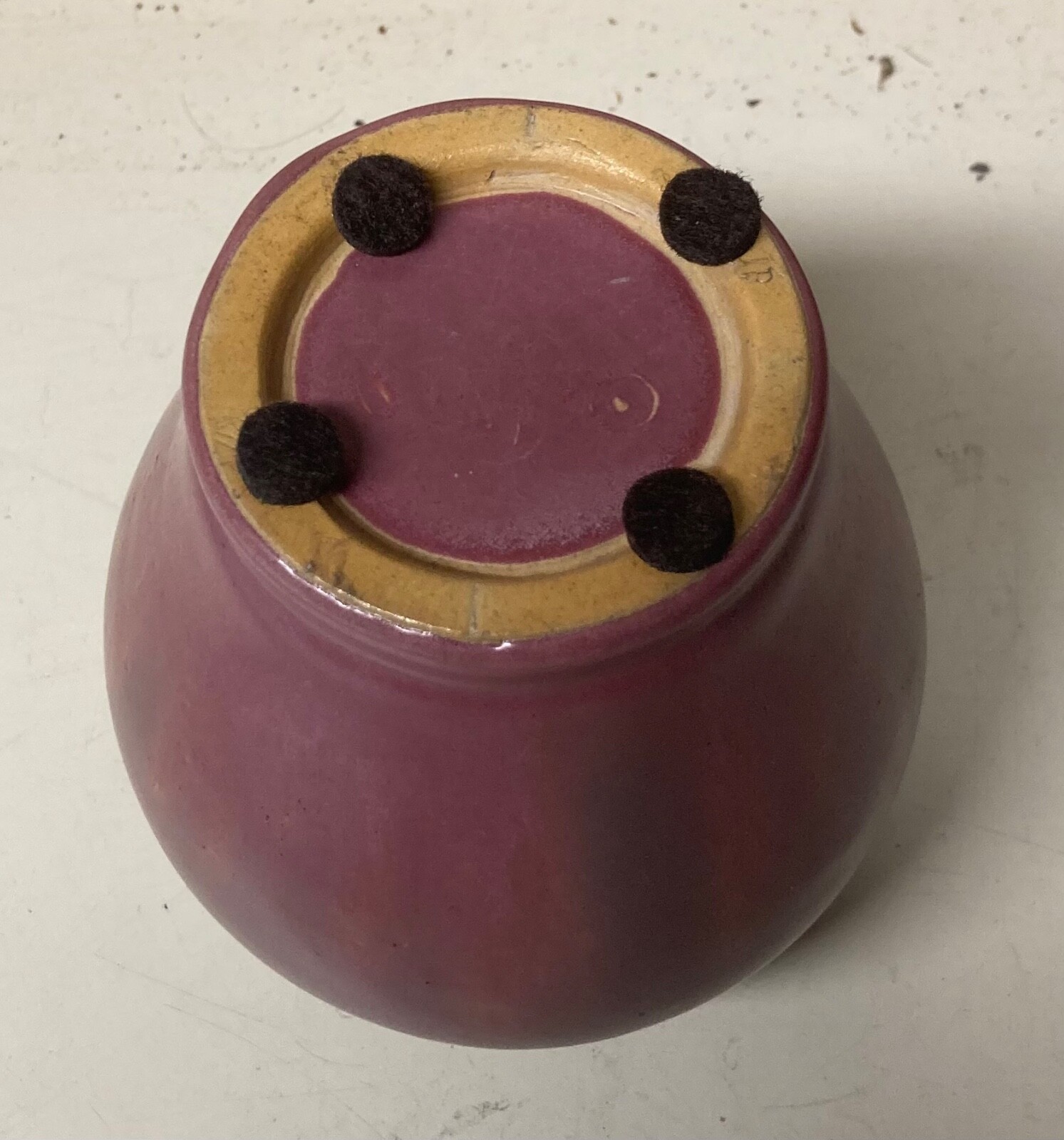 Vintage FULPER Art Pottery RAFCO Green Rose Flambe Arts Crafts Vase 4 1/4″