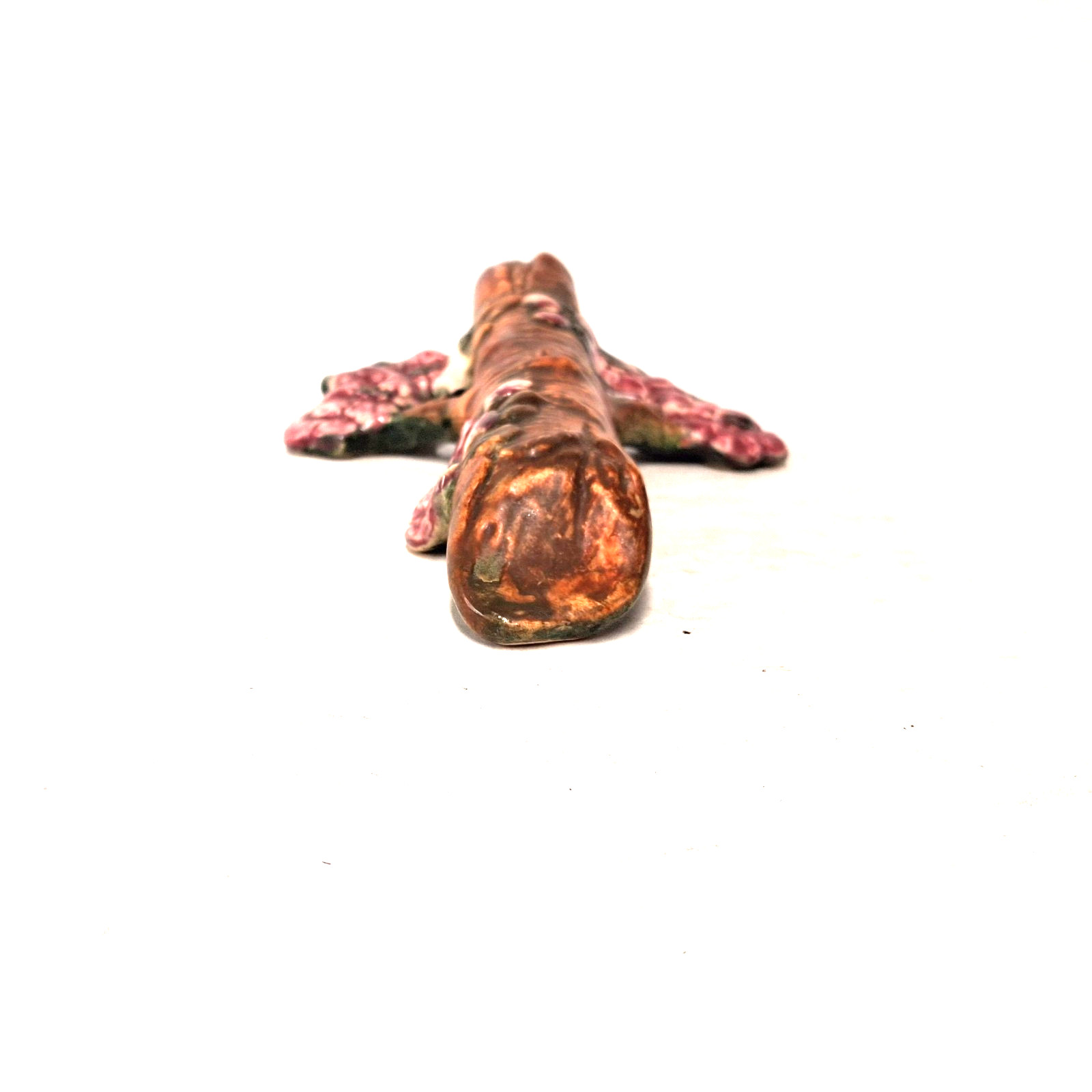 Weller Woodcraft Wall Pocket Tree Trunk Floral Art Pottery Vintage USA