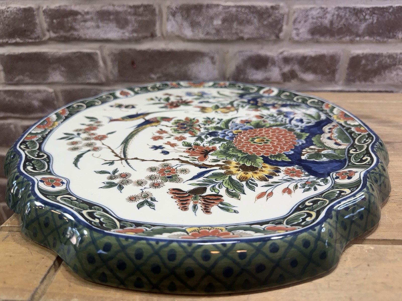 Royal Delft Underglaze Decorated Oval Wall Plaque, circa 1971 16×14”