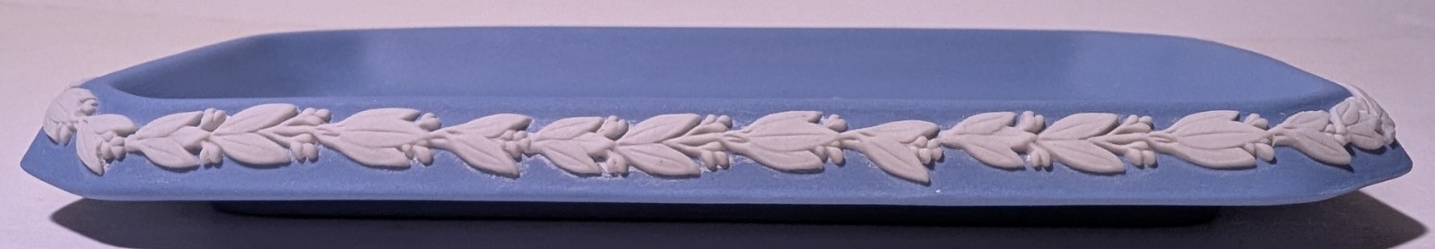 Vintage Wedgwood Blue Jasperware Trinket Tray Pen Jewelry Holder
