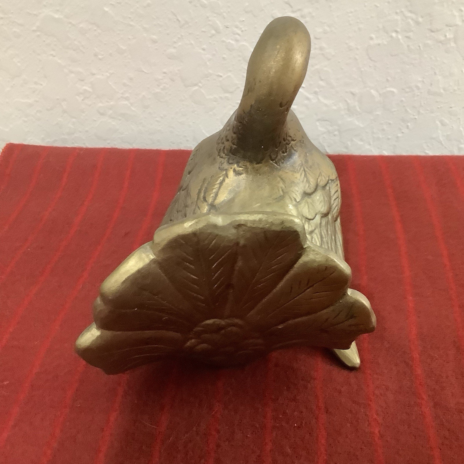Vintage California Pottery 367 Gold Ceramic Turtle Doves Christmas MCM
