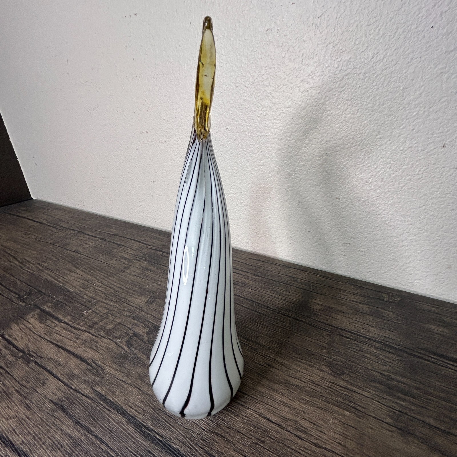 ART GLASS Hand Blown Striped Pelican Toucan Penguin Bird Sculpture 10″ 4036