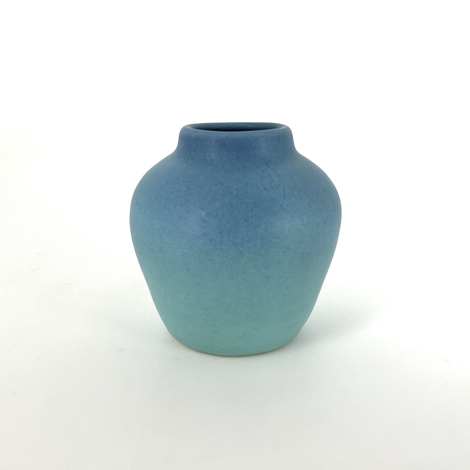 Vintage Van Briggle Pottery Vase Clem Hull Ming Turquoise Matte Glaze 3”