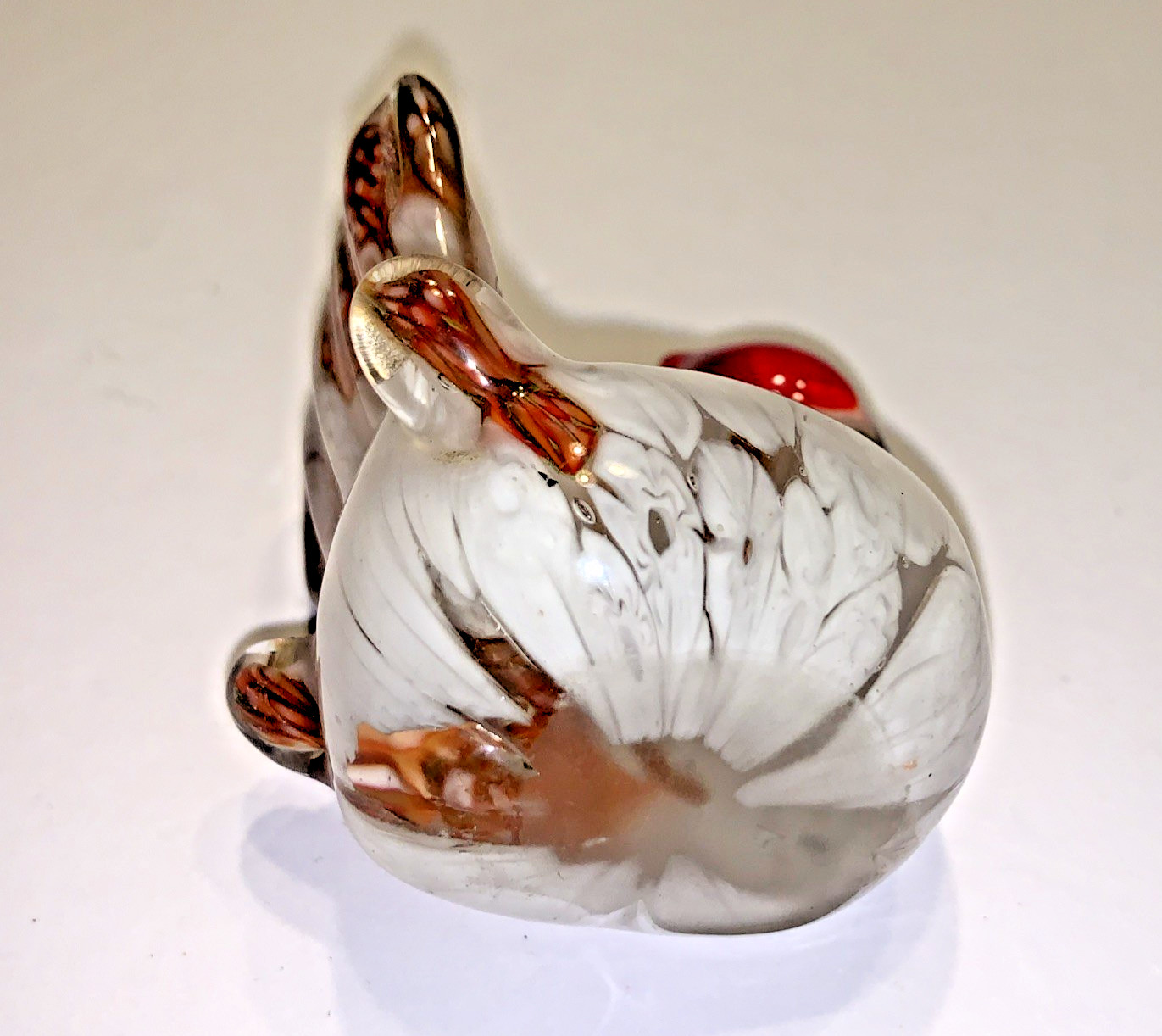 Miniature Blown Art Glass Rooster Chicken Figurine