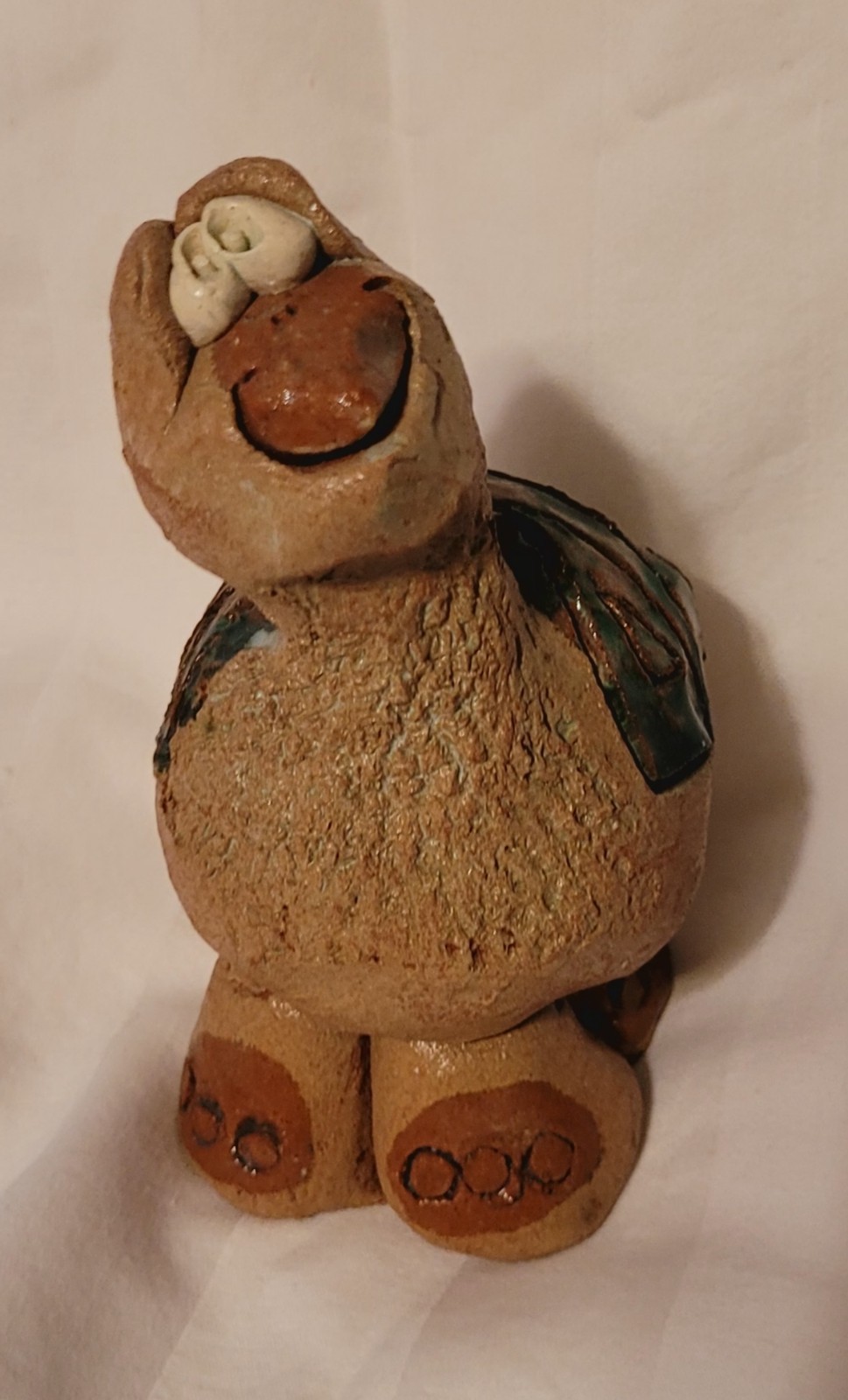 Vtg ( Nancy ) Hicks Red Clay Art Pottery Turtle Figurine