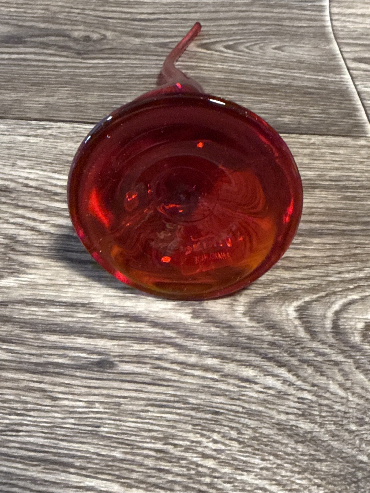 Viking Glass Epic Line Ruby Red Long Tail Bird Figurine 9.5” Vintage