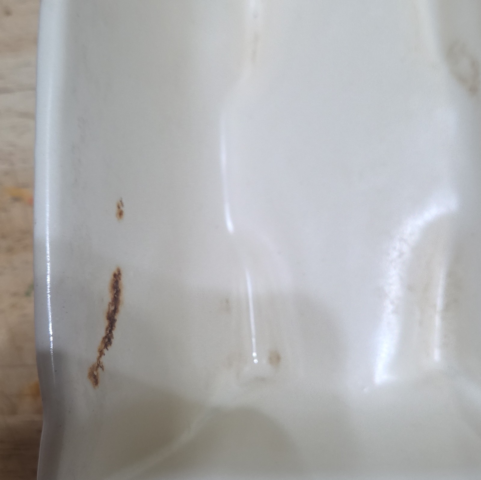 Vintage Mid-Century White Ceramic Art Pottery Planter Rectangle Textured USA 76