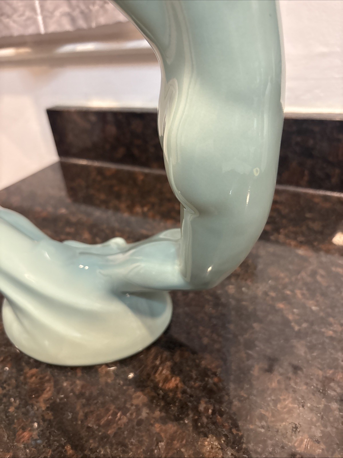 Haeger USA Infinity Circle of Love #6037 Vintage Powder Blue Sculpture GC 14.5”