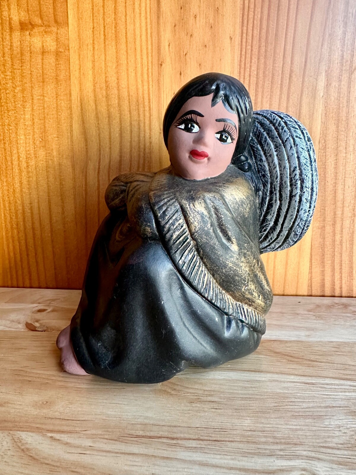Vintage 7″ Sombrero Ceramic Sitting Figurines
