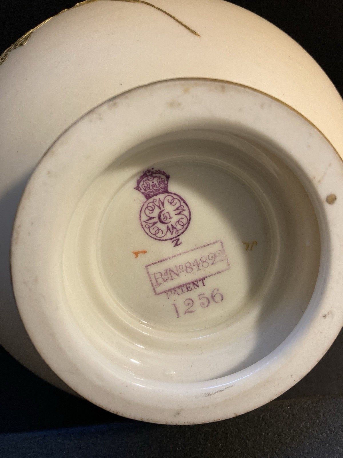 Antique Royal Worcester Urn Blush Ivory Porcelain 1256 Vase 1890s. No Lid.