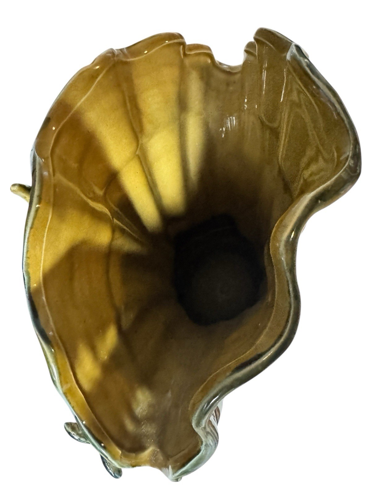 Bold Vintage Fish & Shell Vase 10” Coastal Statement Nautical Decor