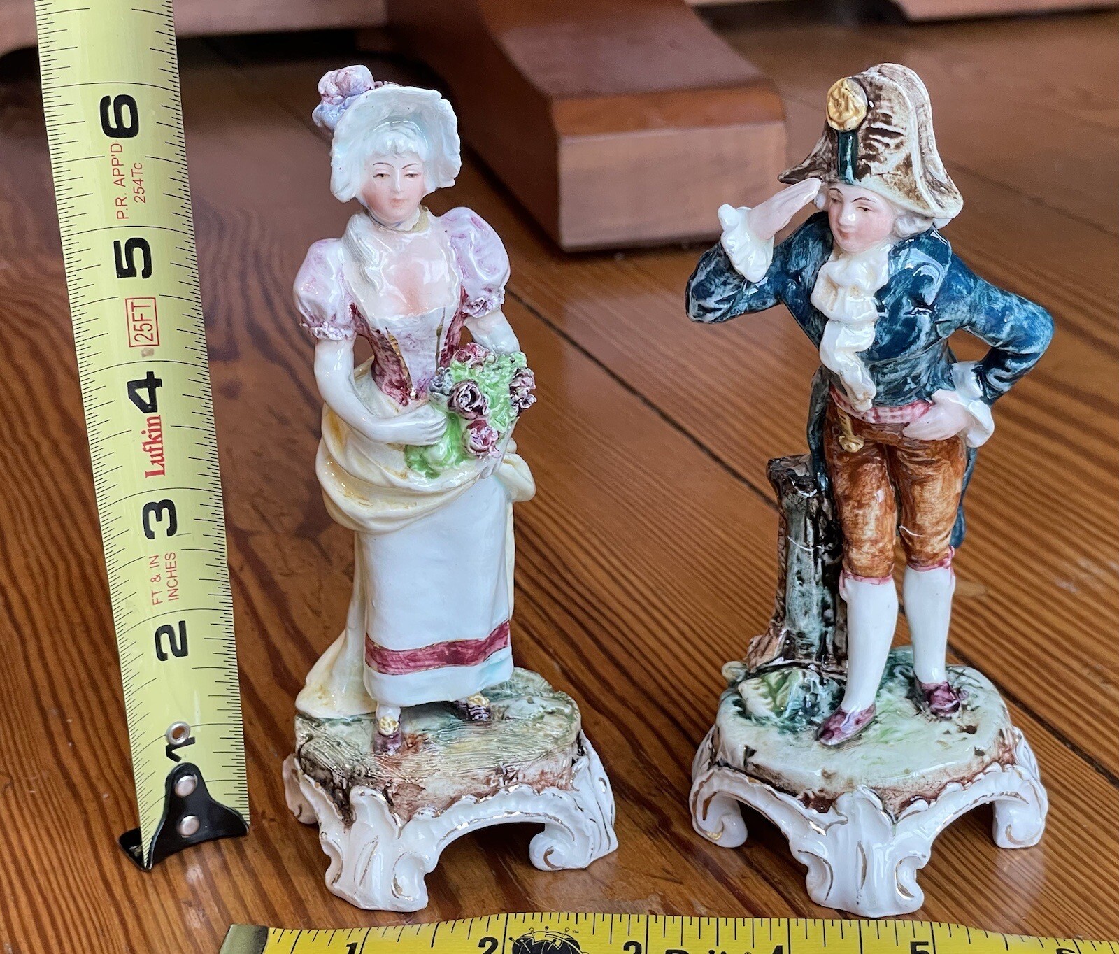 ANTIQUE CERAMIC FIGURINES MAJOLICA GERMAN AUSTRIA BERNARD BLOCH ? 1900-1919