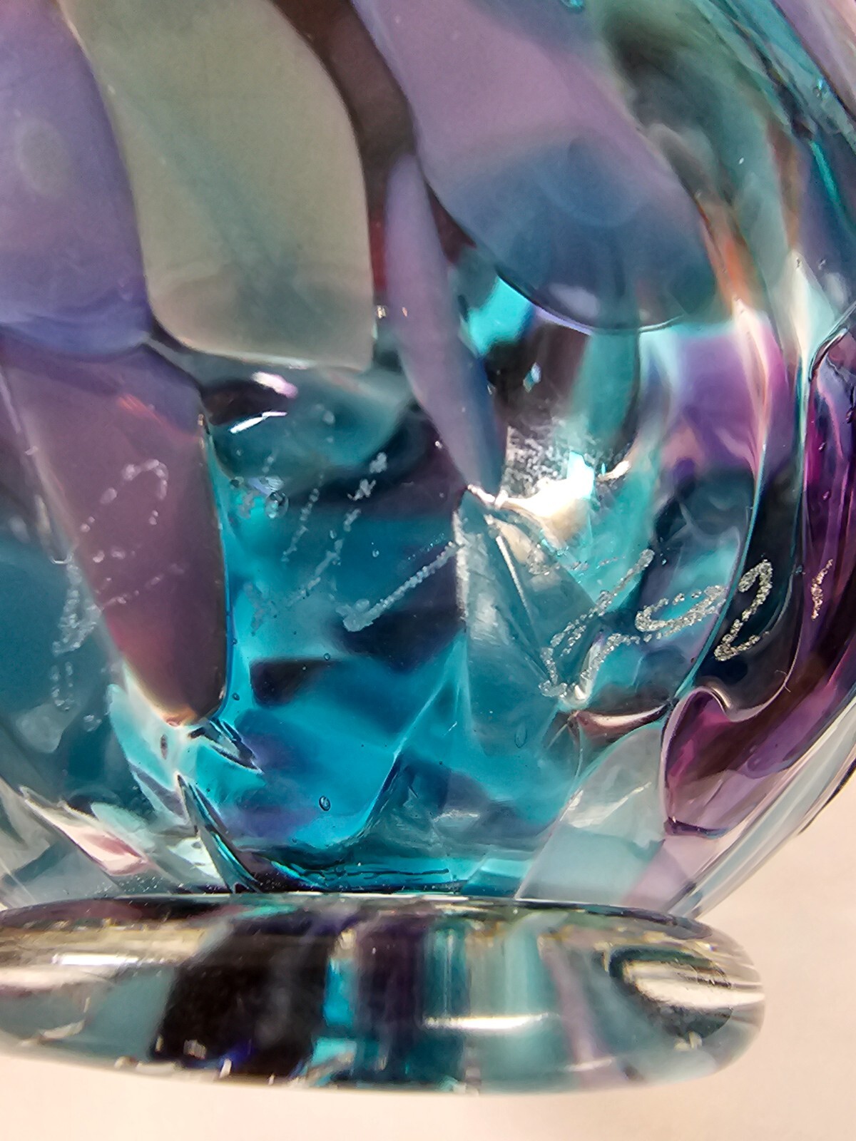Ocean Beaches Glassblowing 3.5″ ART GLASS BALL Seal Rock OR Signed
