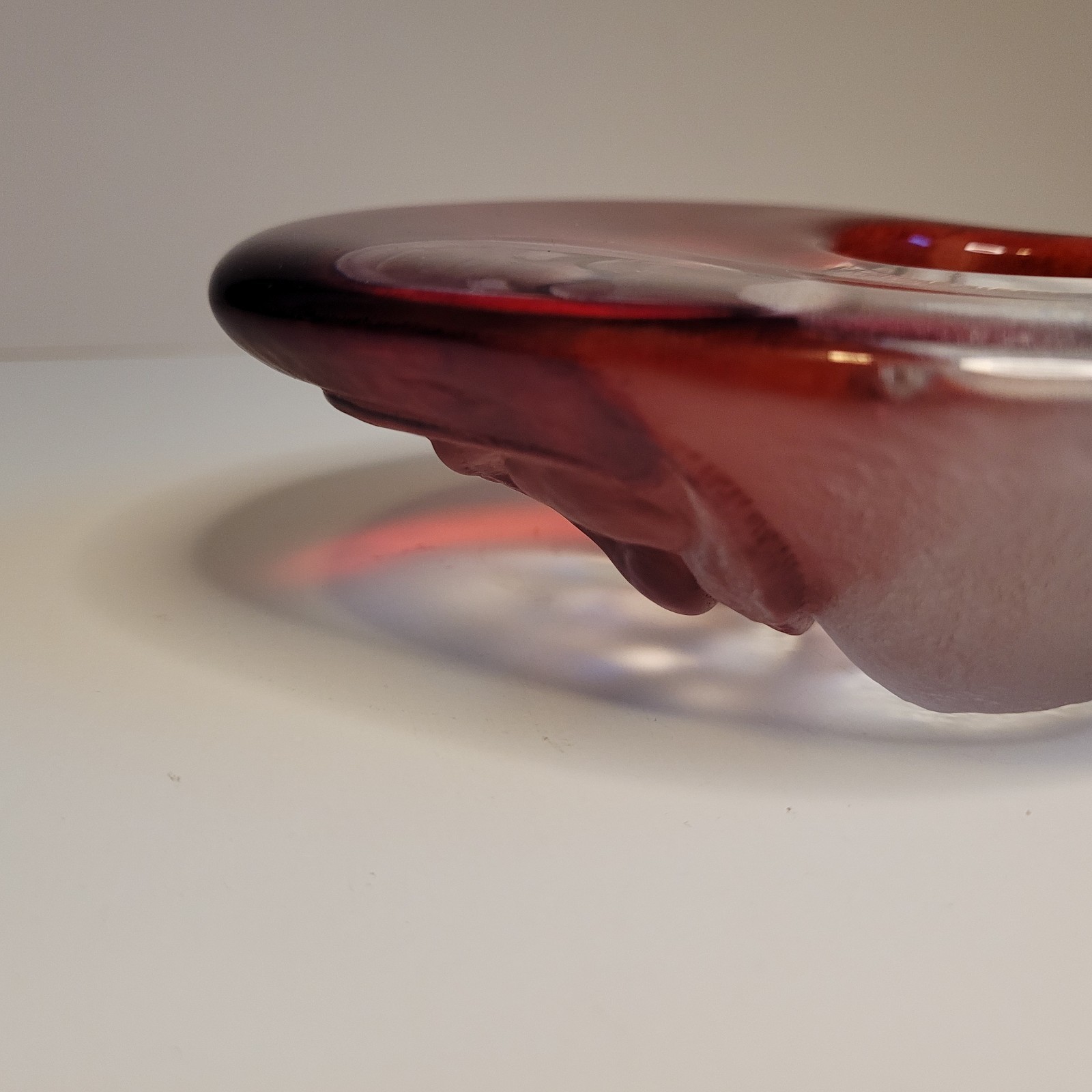 Matt Jonasson Crystal Santa Candle Holder Swedish Paperweight Heavy See Descript
