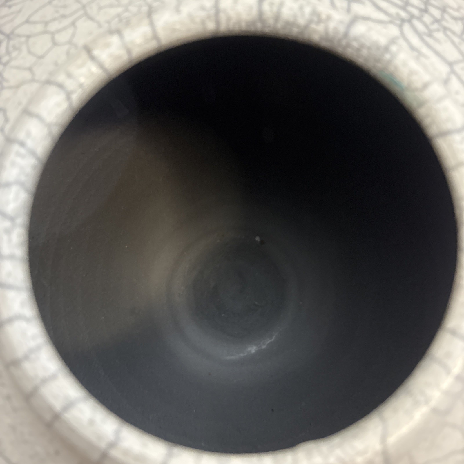 Mark Hines Raku art pottery vase Signed 1986 No Cracks Or Chips