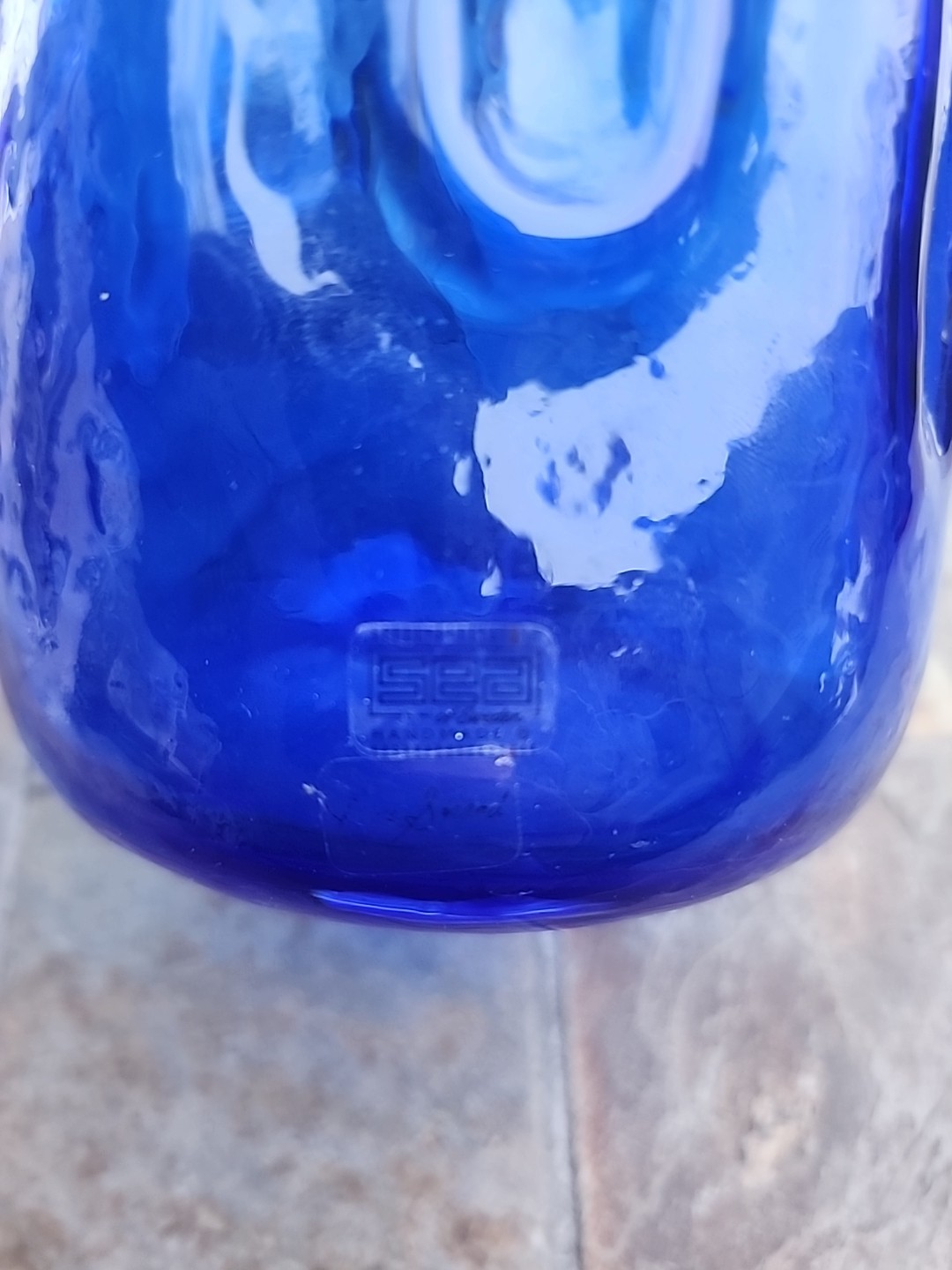 Sea Glas Bruk Kosta Sweden Rune Strand 6 1/2″ TALL, 4 1/4″ ACROSS BASE