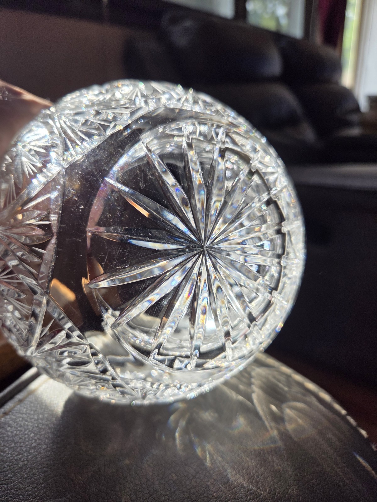 Crystal Cut Beautiful Rose Bowl Pin wheel, Pineapple, And Star Of David Designs