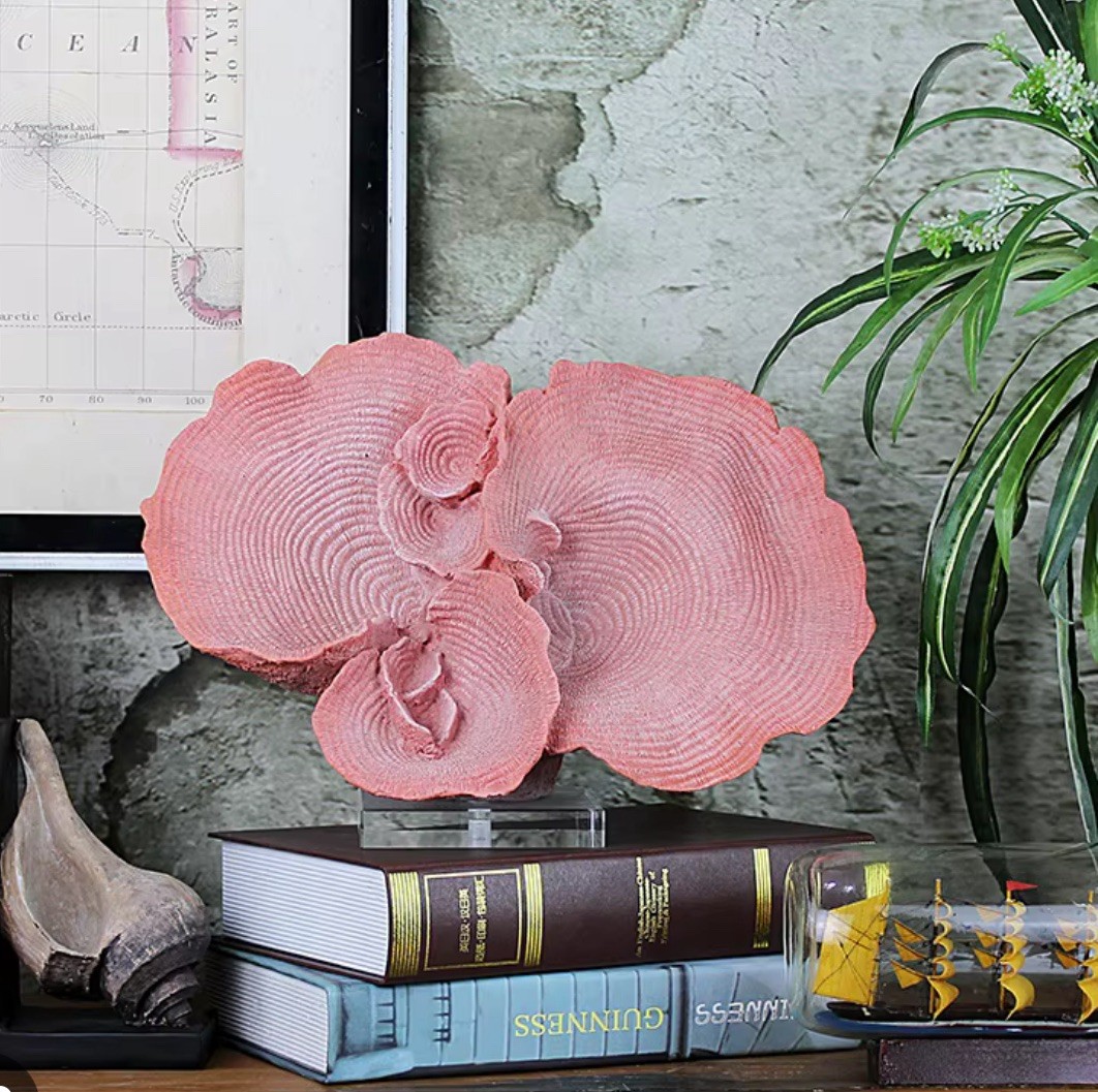 Polystone Coral Decorative Sculpture Home Decor Statue