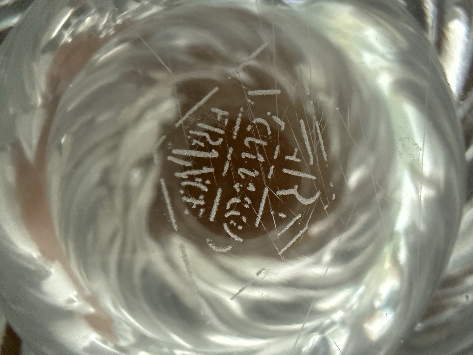 Crystal Art VANNES Twisted Design Heavy 7″ Glass Belly Vase France Mint MCM