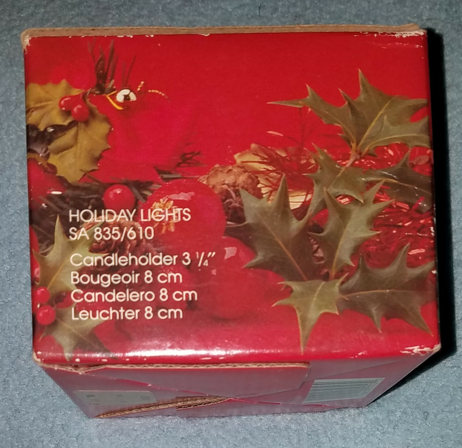 Mikasa-Holiday Lights-Angel Clear Glass Candleholder -3 1/4″- Used – SA 835/610