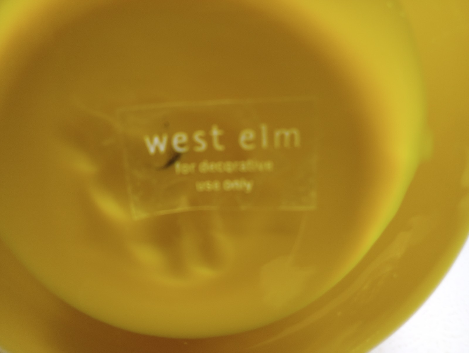 West Elm Vintage Vase 13 Inch Holmegaard Style Yellow Glass