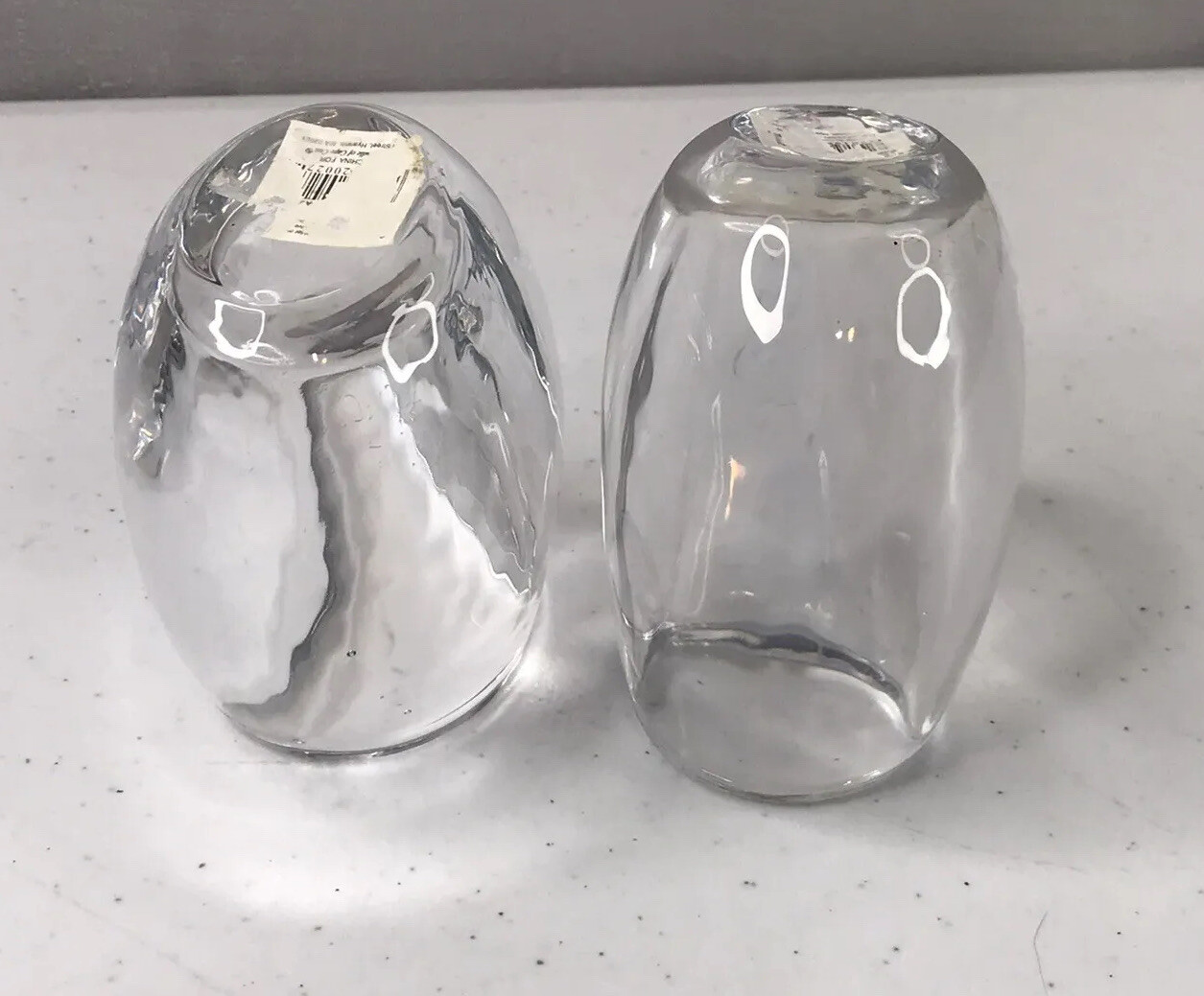 Mid Century Modern Small Heavy Crystal Art Glass Vase Paperweight Minimalist