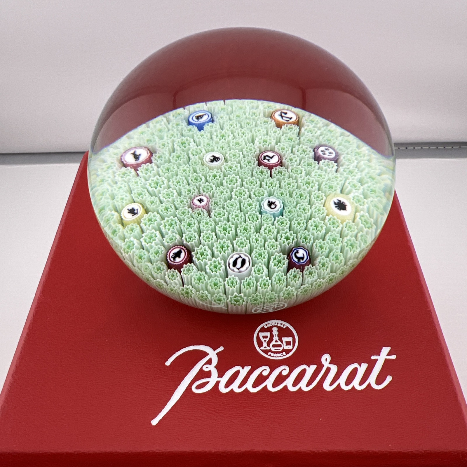 Original Vintage Baccarat Closepack Millefiori Excellent Condition 1988 #43