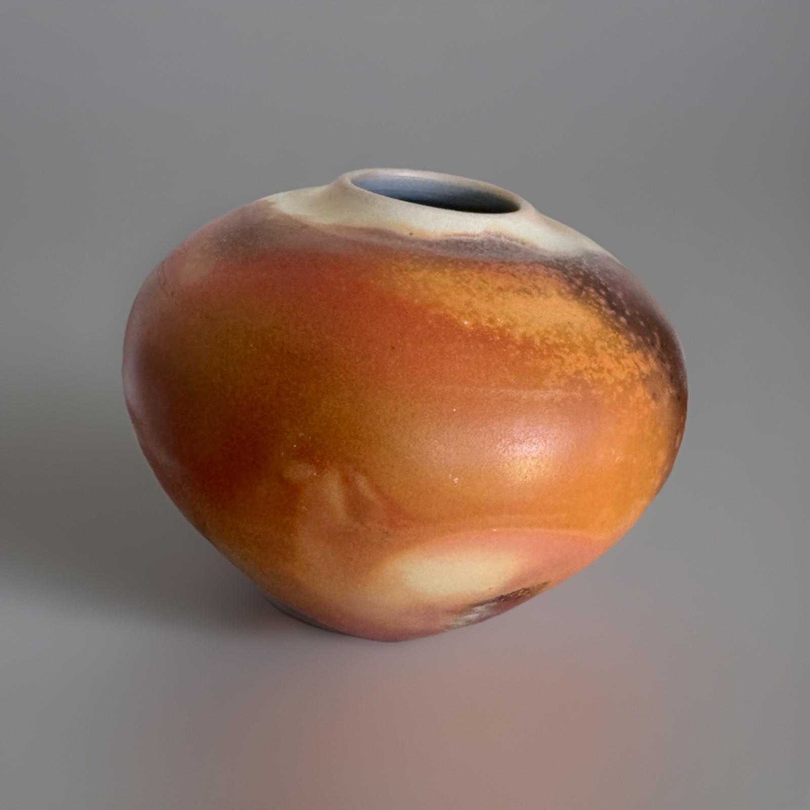 Aussie Art Vase Handmade by Chris Yardley, Raku Artist