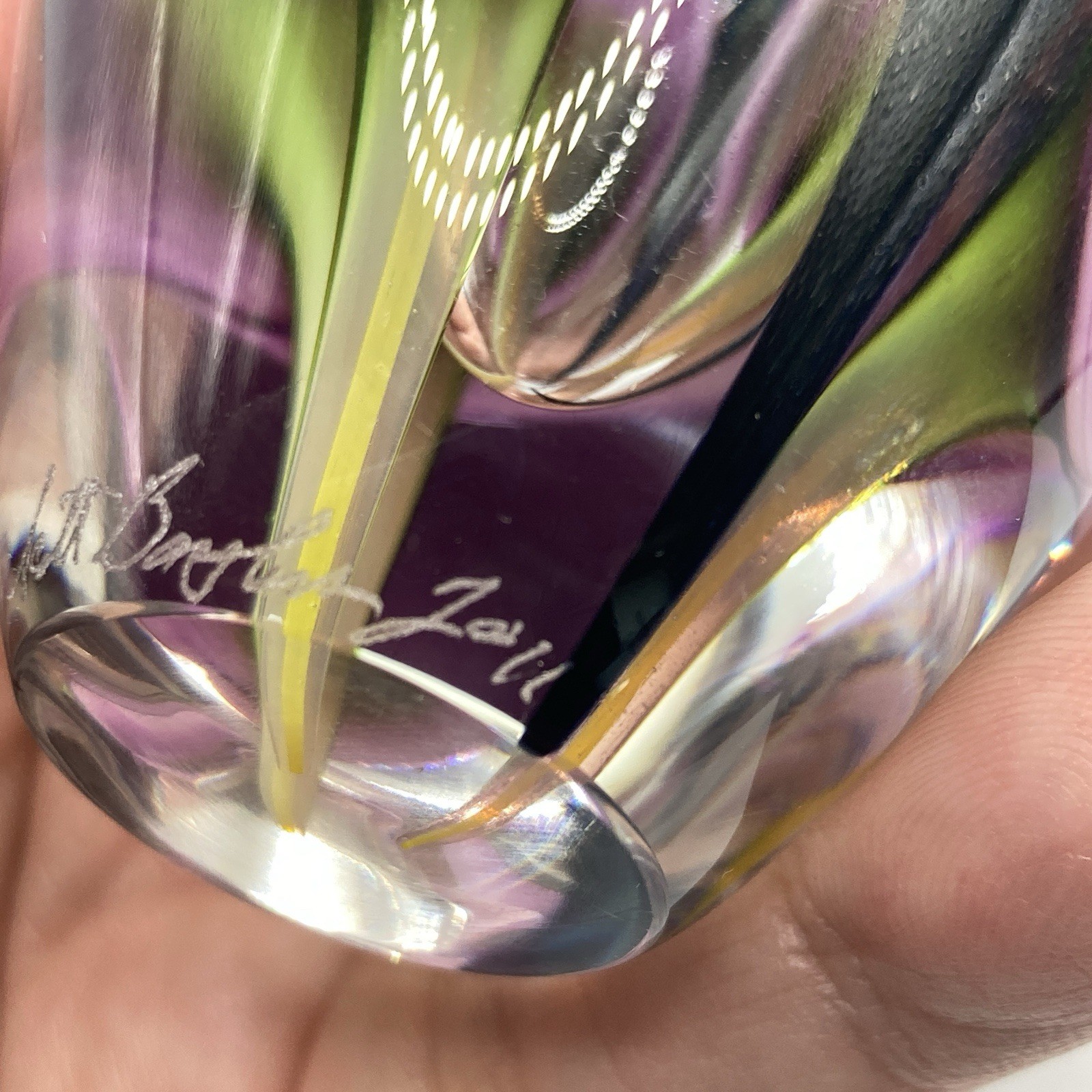Lotton Studios Scott Bayless Calla Lily Art Glass Paperweight Perfume Bottle