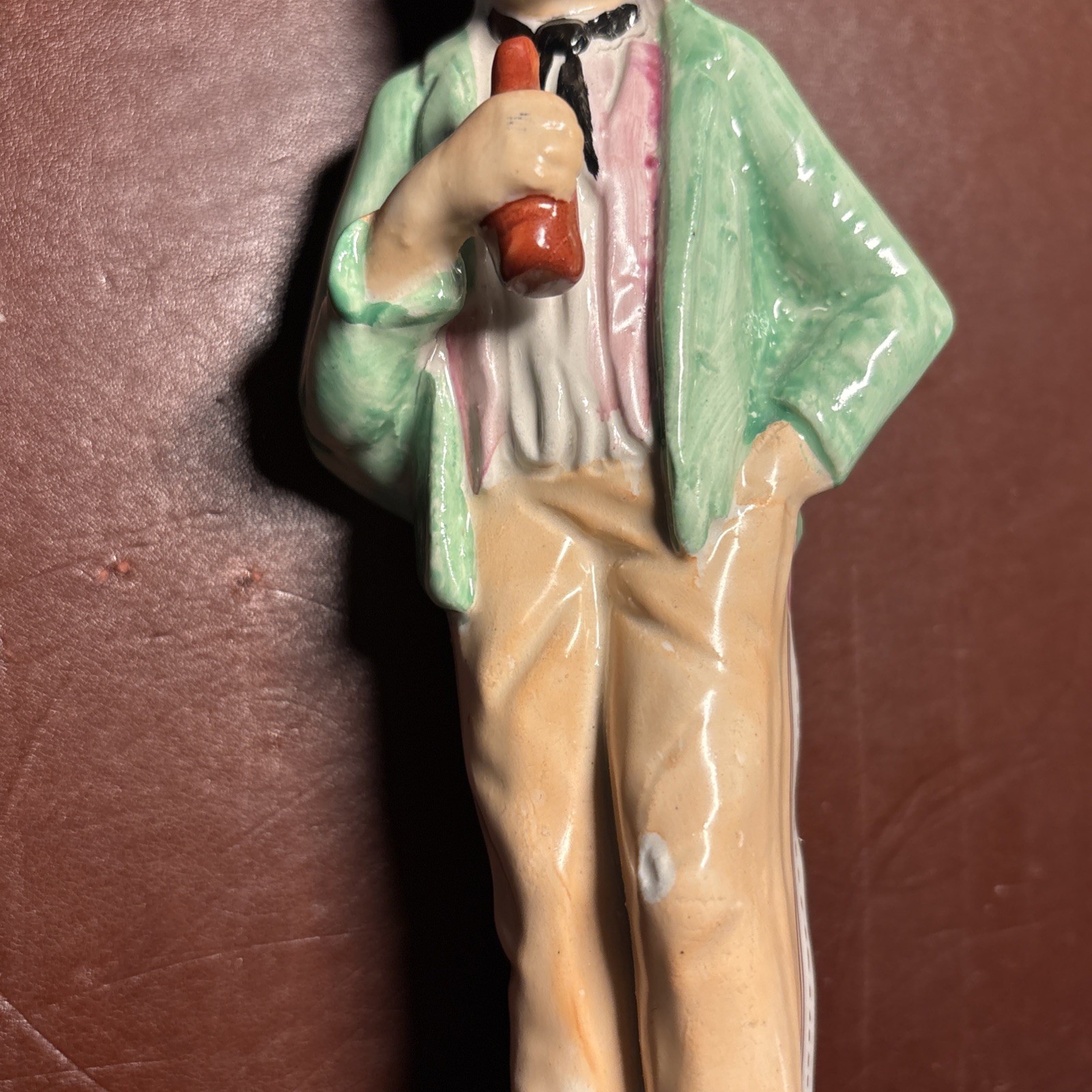 Staffordshire “Gin & Water” Double-Sided figurine c1890-1910 8 3/4″