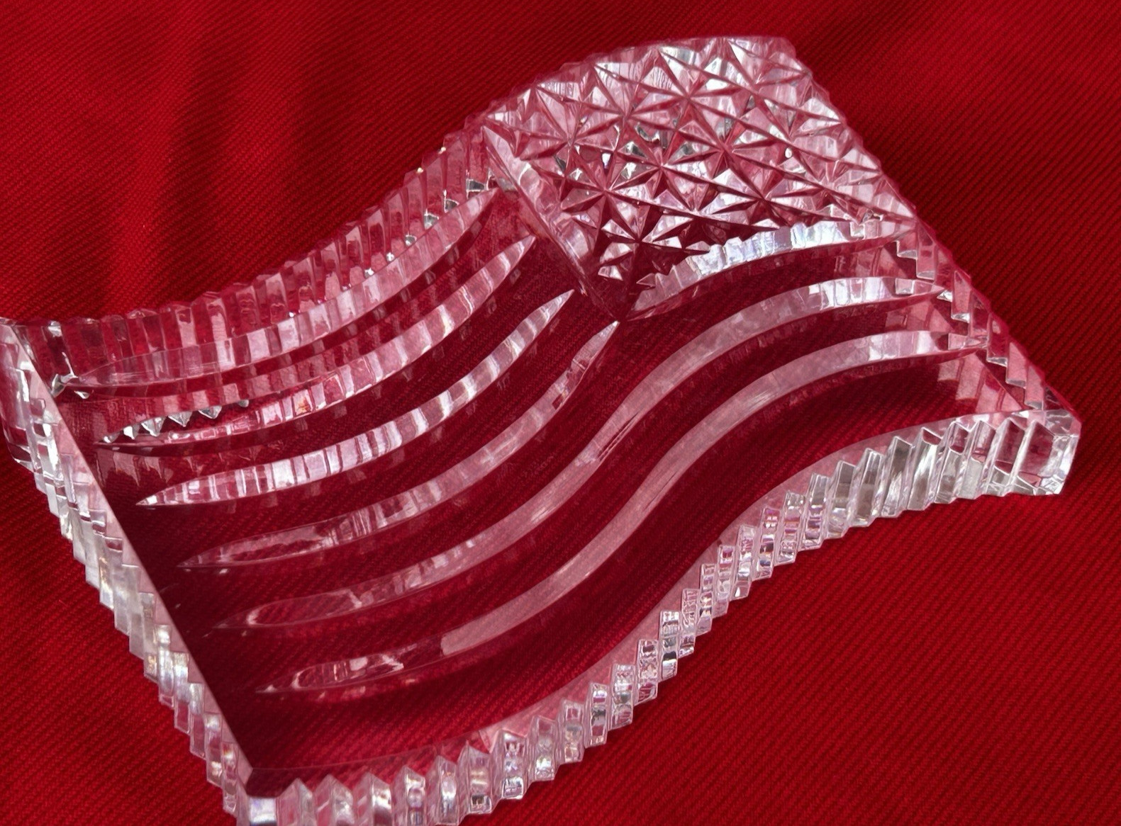 Waterford Crystal Paperweight American Flag Engraved w/ Name 1994 Jim O’Leary