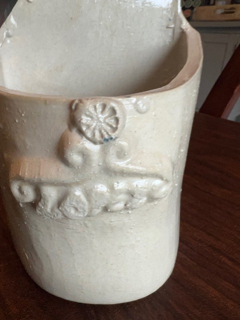 VINTAGE Jon Carlos Lopez Victorian House Planter Vase Pottery slab ceramic