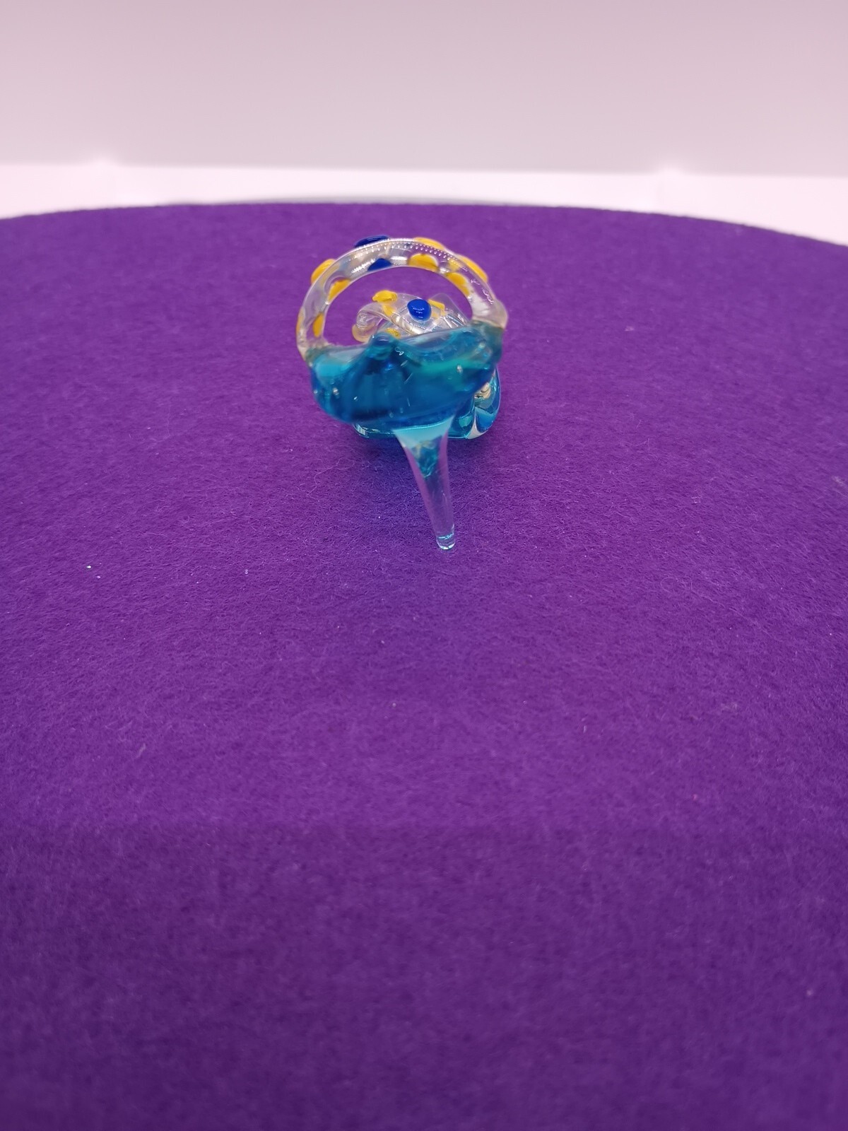 Handmade Glass Mini Shoe 2 1/2 In.