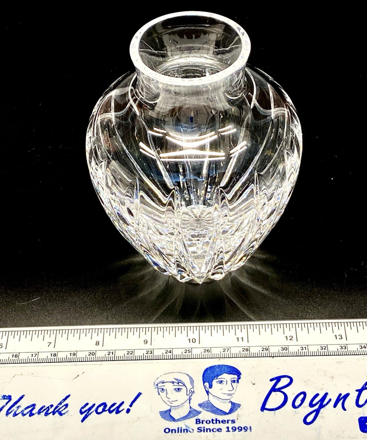 Vintage Cameo Atlantis Crystal of Portugal Lead Crystal Vase Circa 1972 – 1996