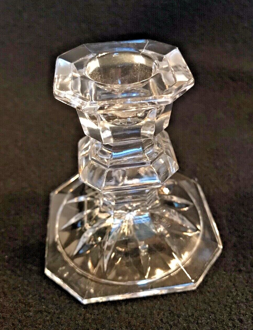 Mikasa Edinburgh Crystal Candle Holders (2) 3″ Tall Gift Boxed