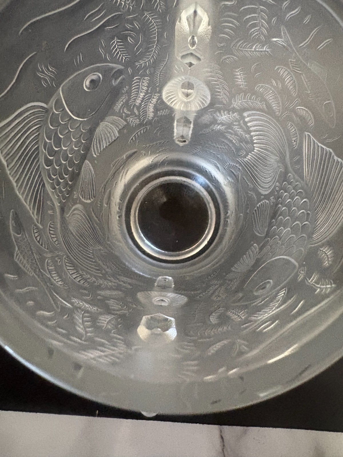 Vintage Art Deco Barolac Frost Glass Vase Josef Inwald 1930 Koi Seahorse Handles