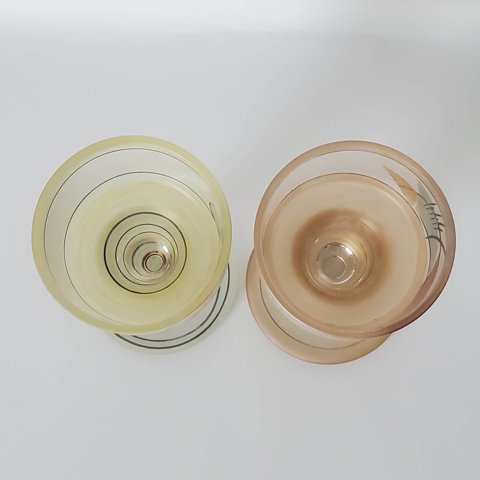 Vintage Blown Art Glass Candle Holders Transylvania Hand Painted Bohemian