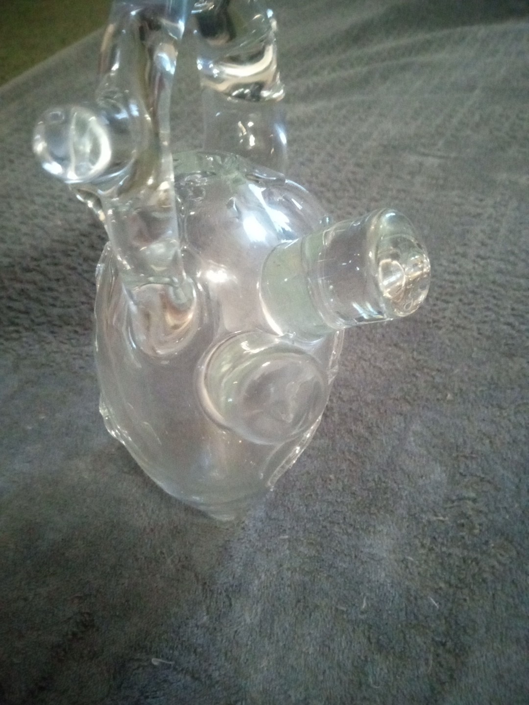 Glass Handmade Hanging Heart Vase Thick Heavy Very Unique Design OOAK Beautiful