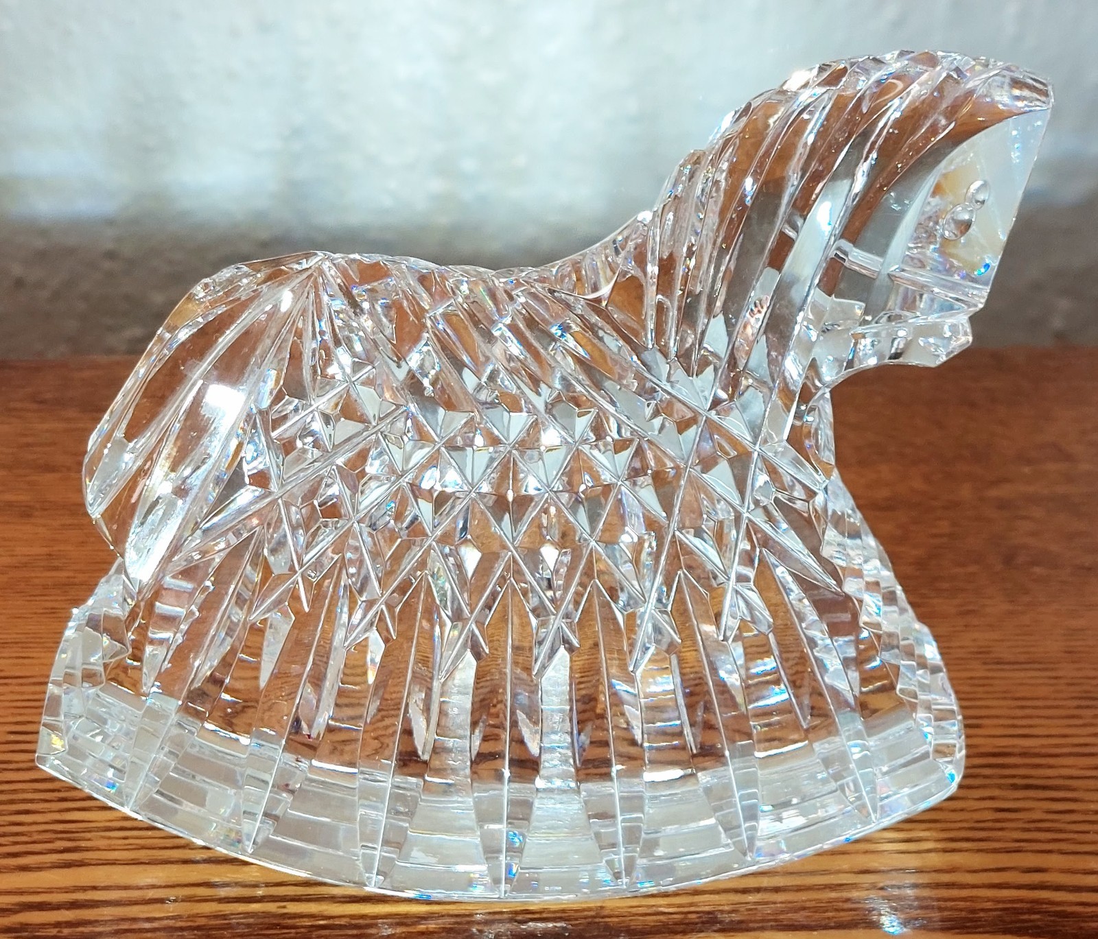 Vintage Waterford Crystal 4.5″ rocking horse sculpture/figurine, stamped