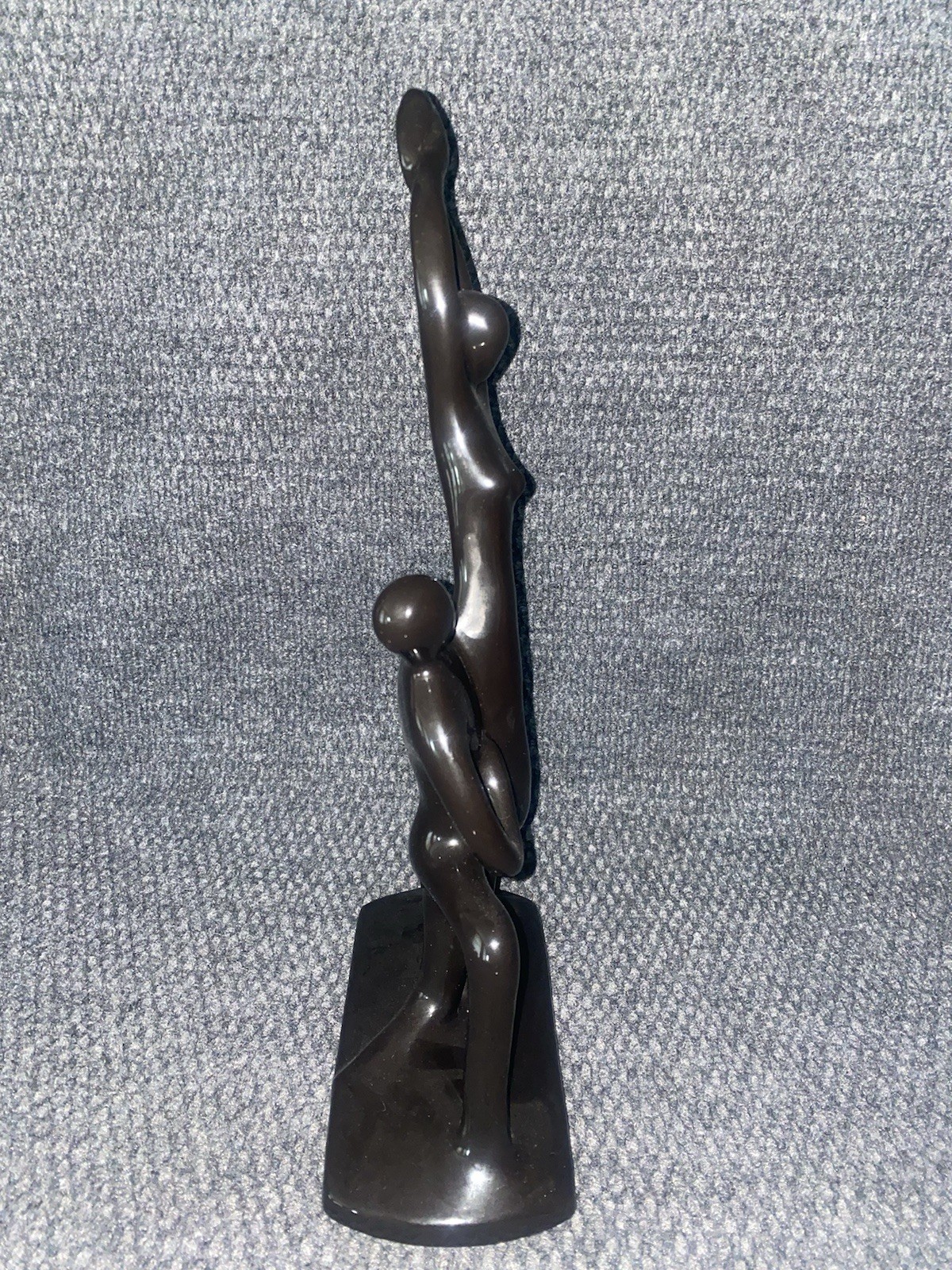 Vintage Haeger Art Pottery Statue Ceramic Black Ballet Dancers Dancing Dance 17”