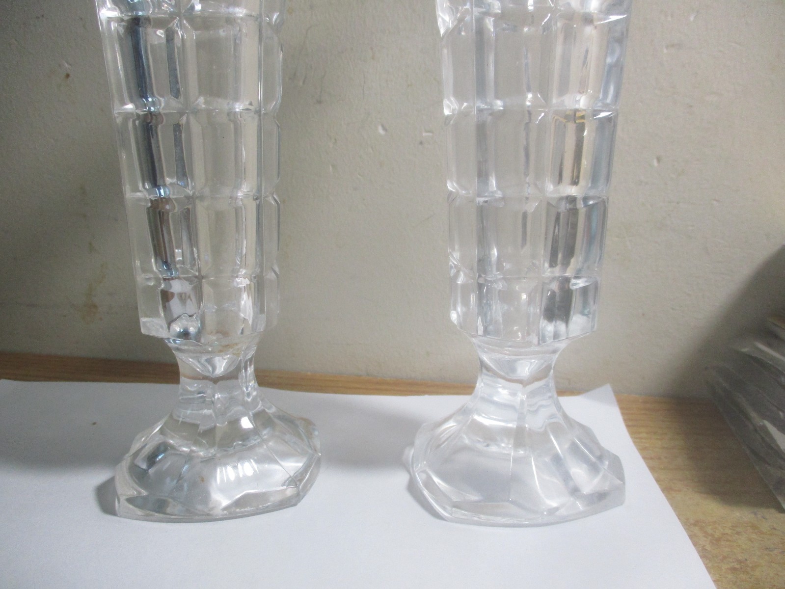 2 Cristal d’Arques 24% genuine lead crystal France 6 3/4″ tall glass