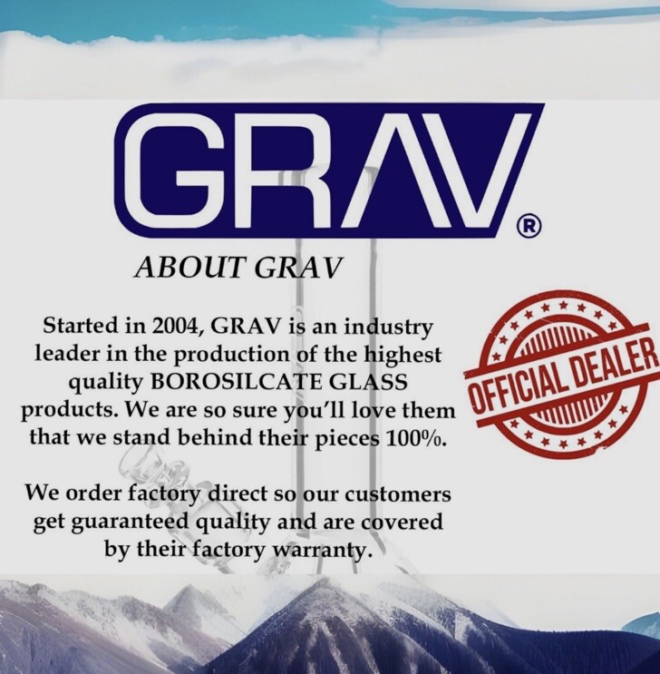 GRAV® ELLIPSE ASHTRAY, Solid Borosilicate Glass, Heavy, Gift Box Included,