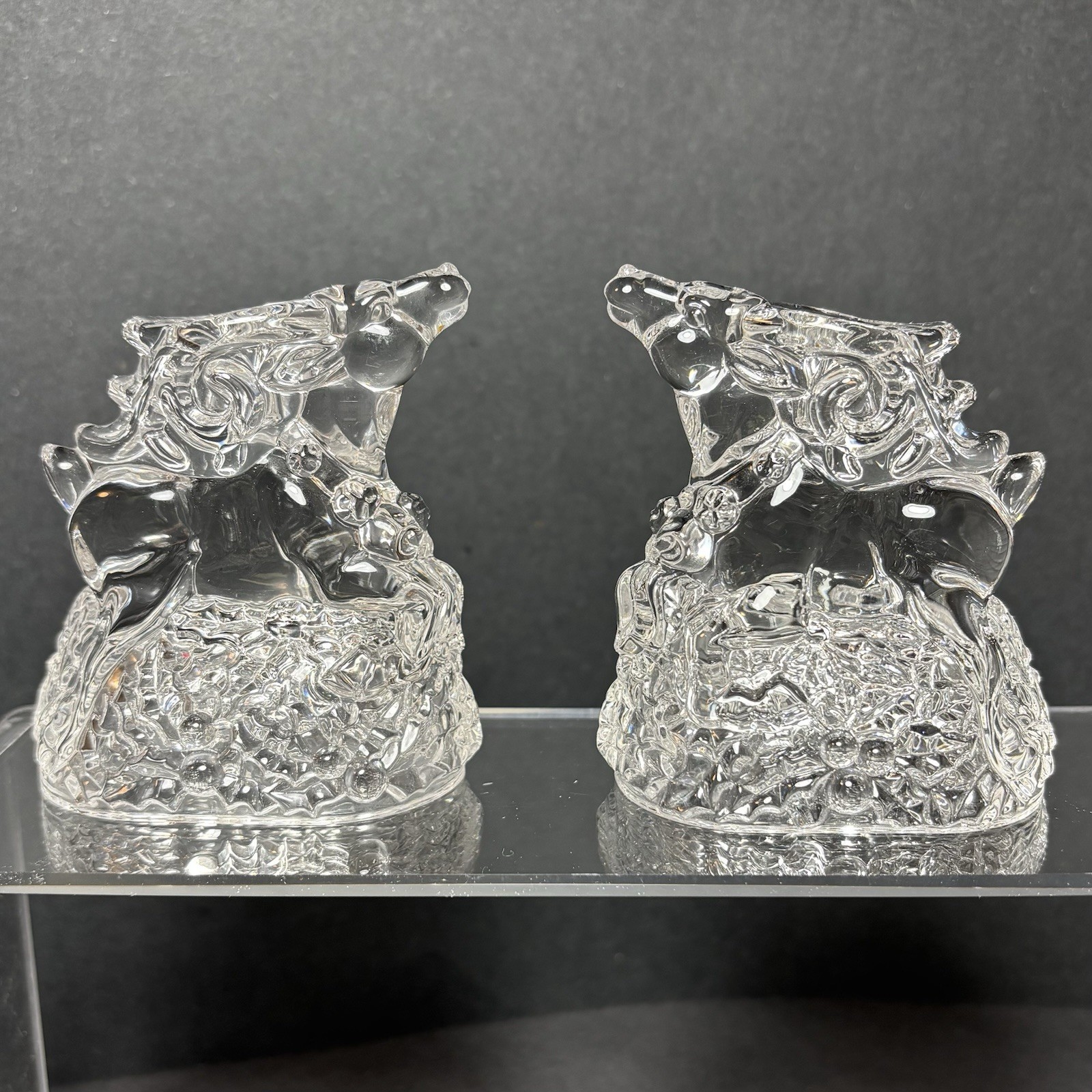 Waterford Marquis Crystal Reindeer Christmas Holiday Candle Holders – Set of 2