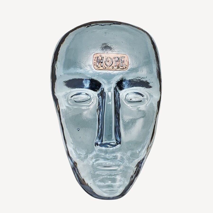 Kosta Boda Companion HOPE by Bertil Vallien Glass Head Sculpture Small